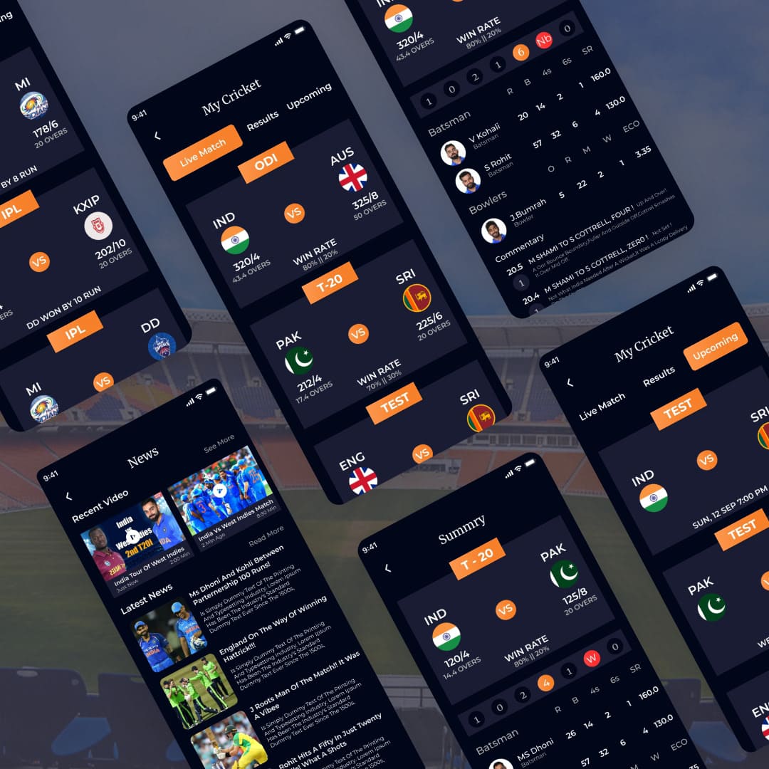 IPLFanCentral App Mockup